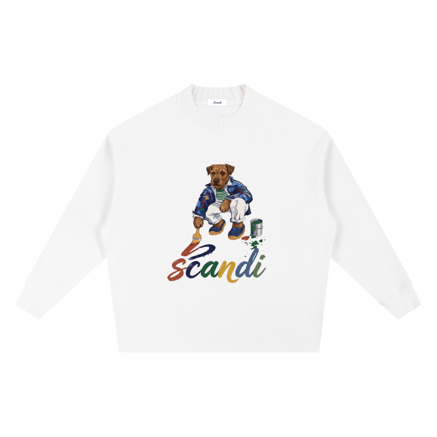 Knitted Round Neck Oversize Sweatshirt