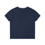 Contrast Edge Ribbed Crewneck T-Shirt