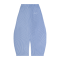 Vertical Stripe Drawstring Barrel Pants