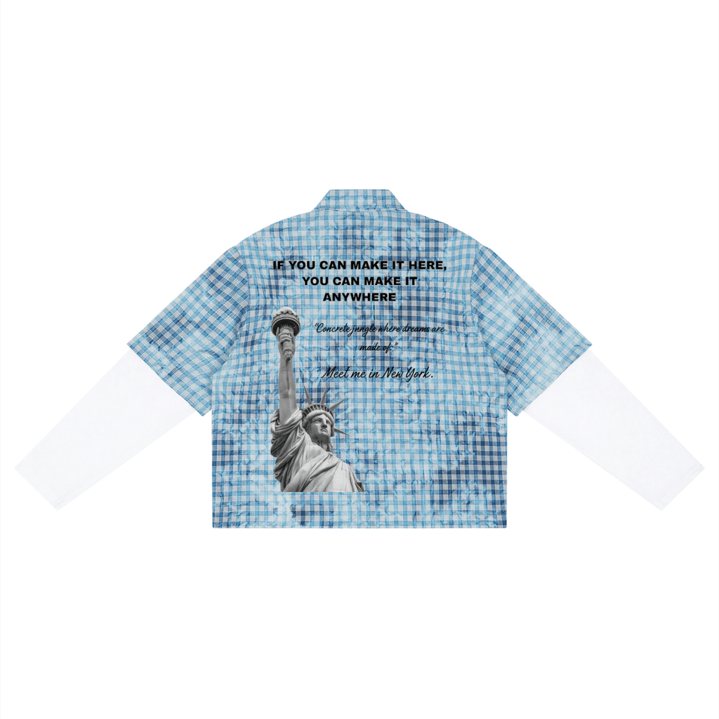 Unisex Vintage Wash Plaid Short Sleeve Shirt
