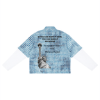 Unisex Vintage Wash Plaid Short Sleeve Shirt