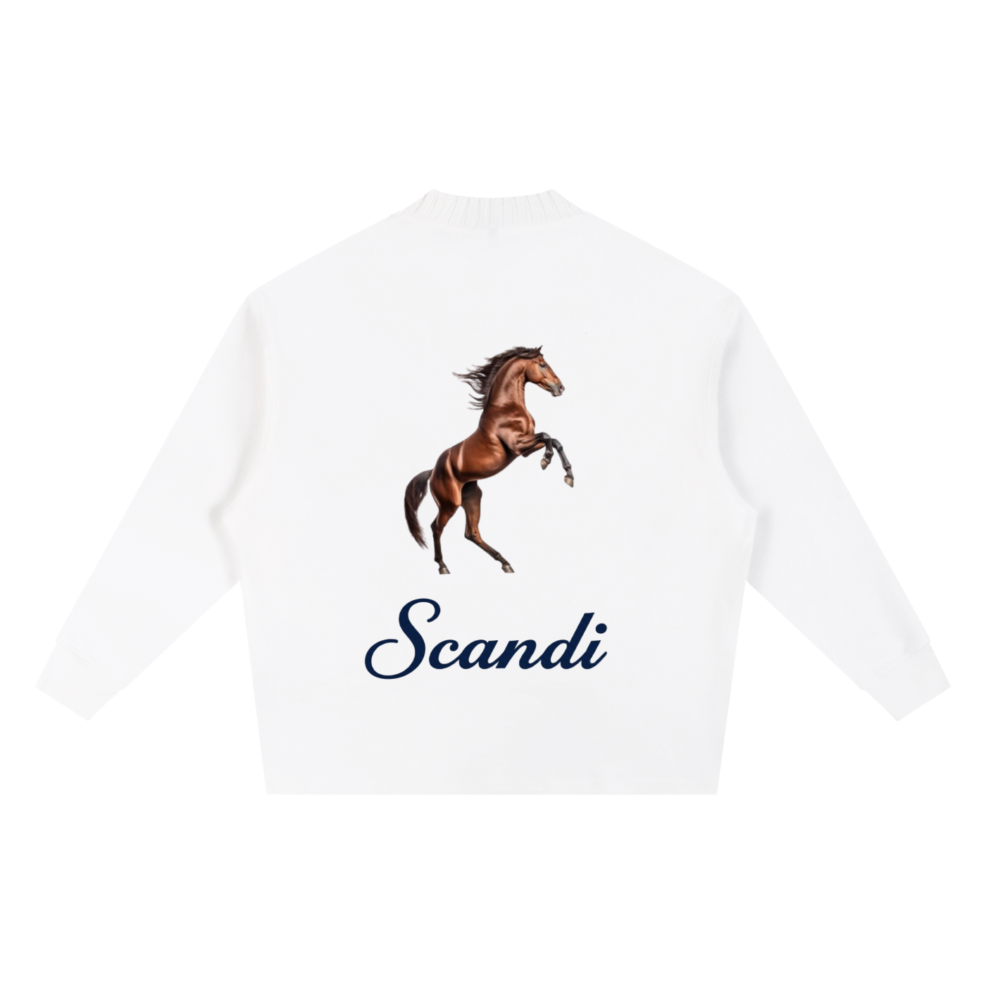 Knitted Round Neck Oversize Sweatshirt