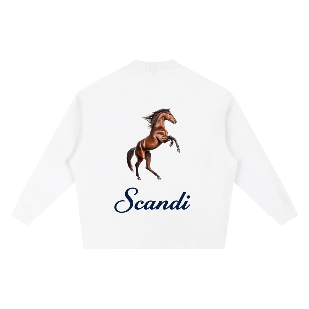 Knitted Round Neck Oversize Sweatshirt