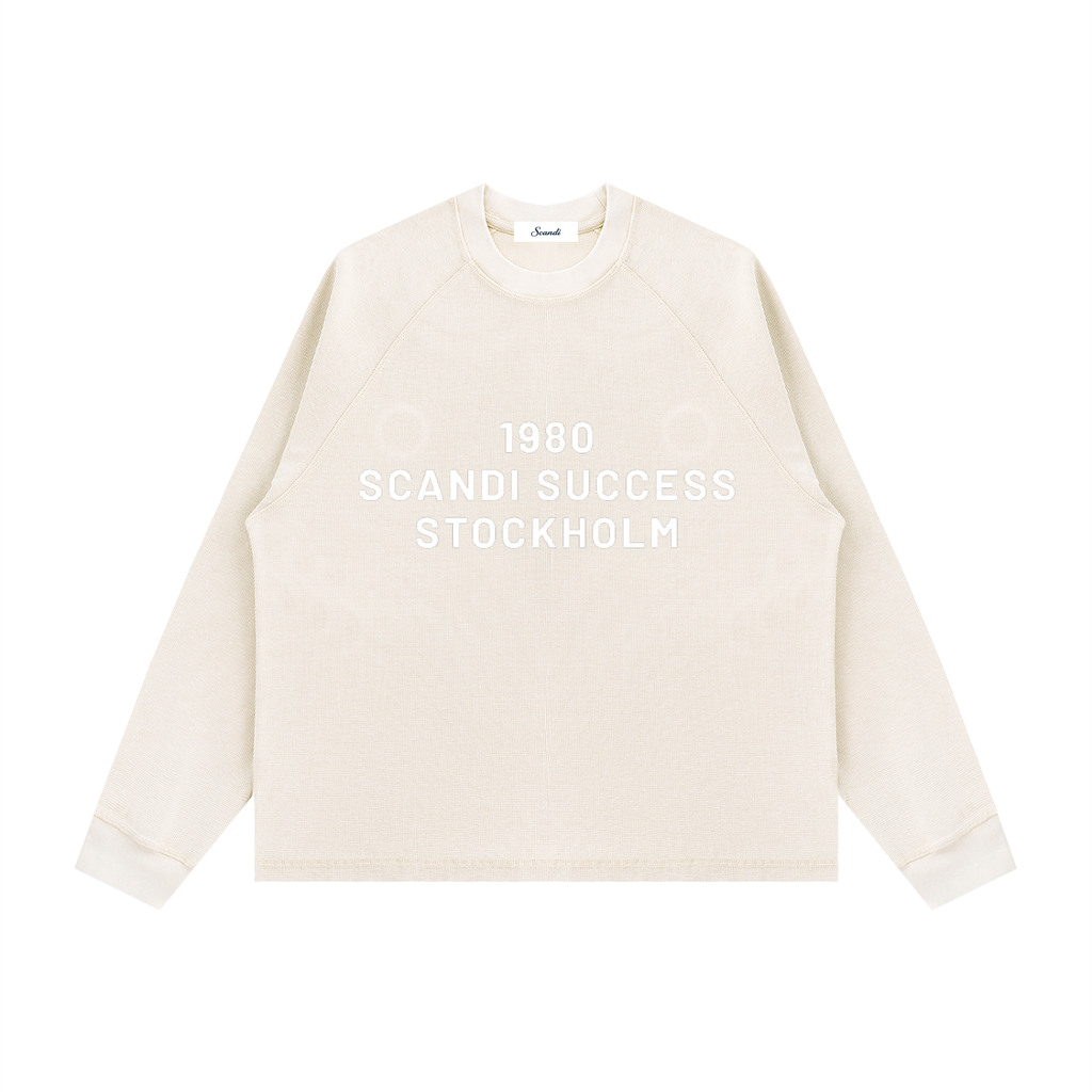 Unisex Vintage Wash Boxy  Waffle T-Shirt