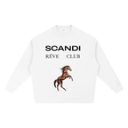 Knitted Round Neck Oversize Sweatshirt