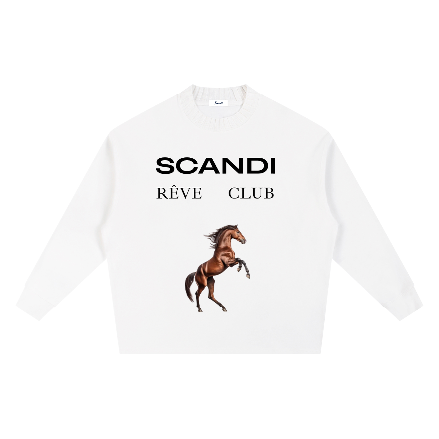 Knitted Round Neck Oversize Sweatshirt