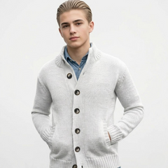 Kofta - Elegant stickad kofta med knappar