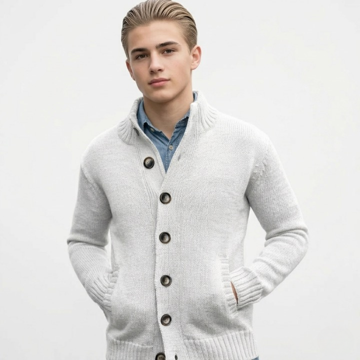 Kofta - Elegant stickad kofta med knappar