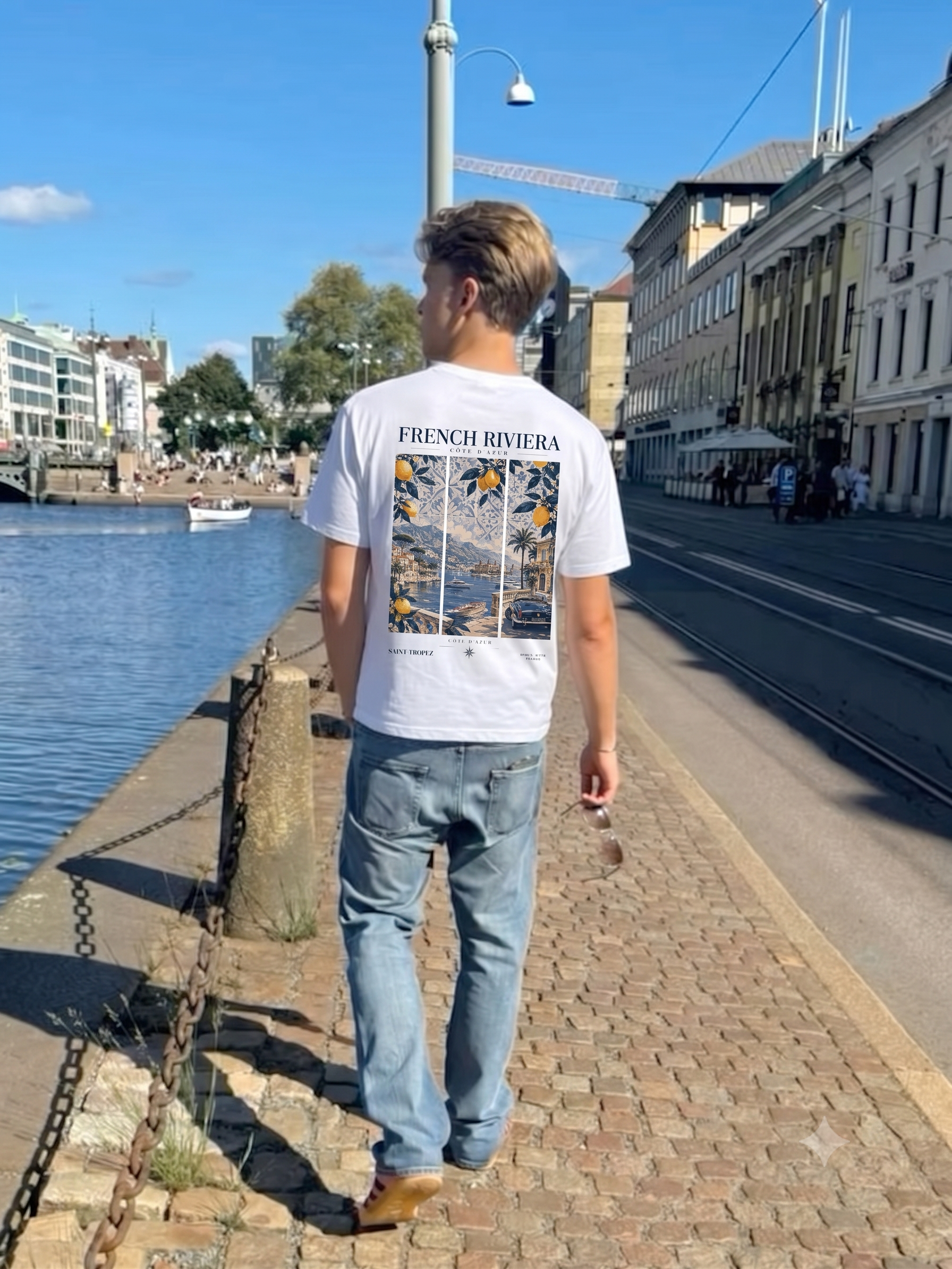 White Côte d'Azur Vintage Shirt