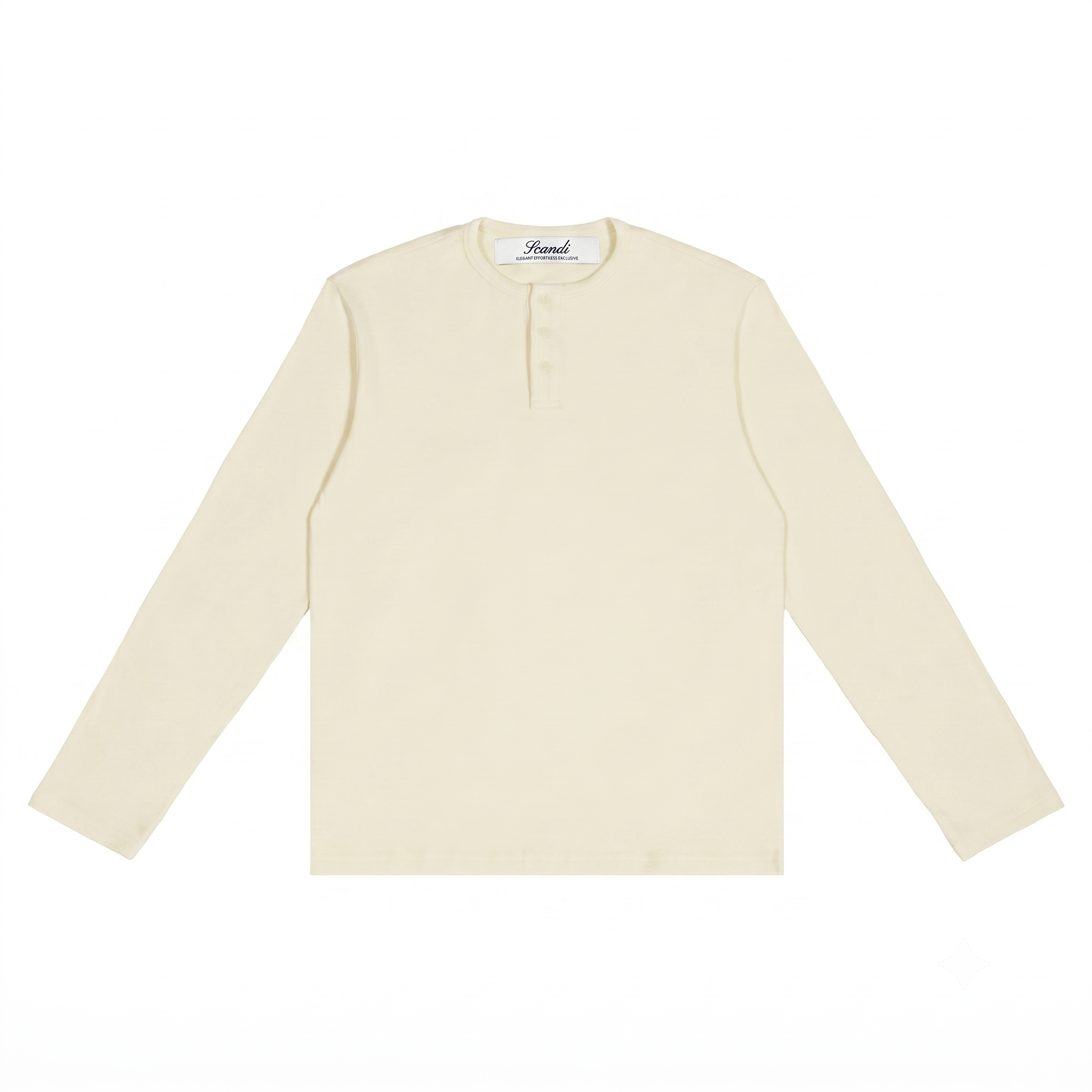 'Sea Mist' Cream Henley