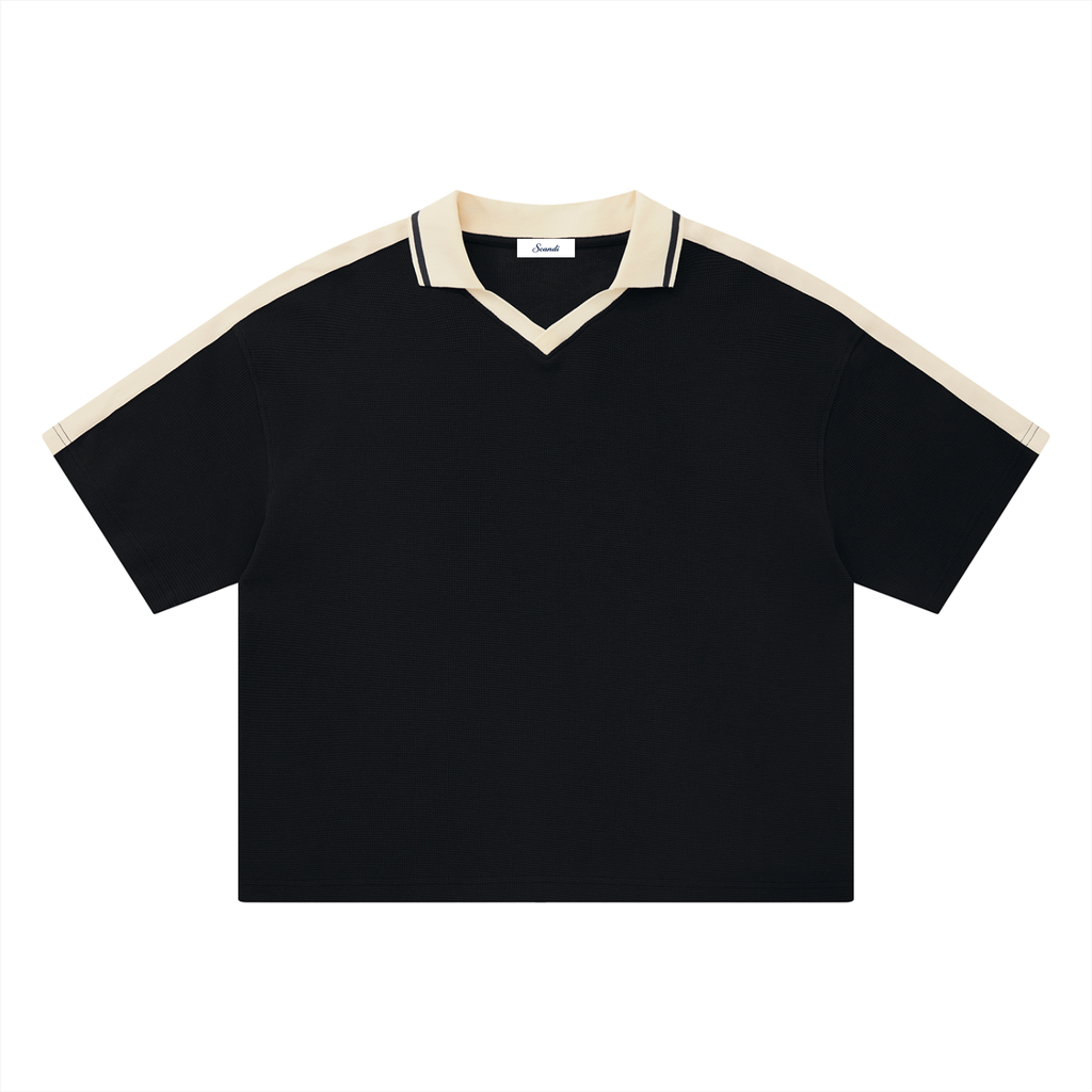 Unisex Color Block Polo Shirt