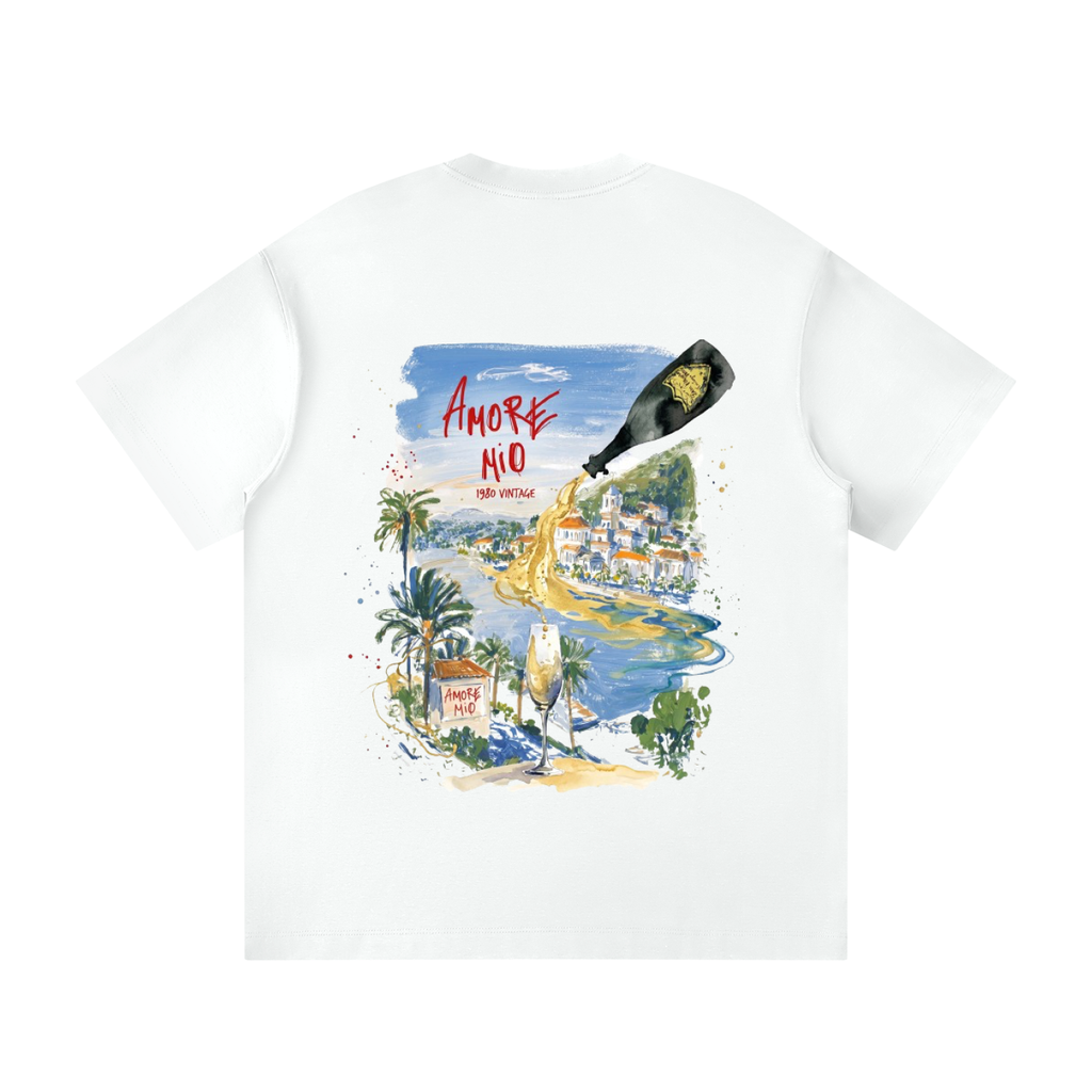 Tropical Coastal Graphic 'AMORE MIO' T‑Shirt