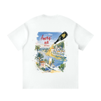 Tropical Coastal Graphic 'AMORE MIO' T‑Shirt